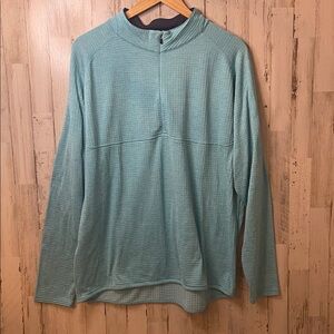 Peter Millar Crown Sport Maven Performance Quarter Zip Reef Blue Size XL